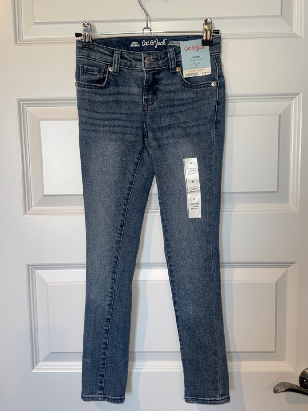 Cat & Jack Girl’s Skinny Jeans in Faded Blue-Gray